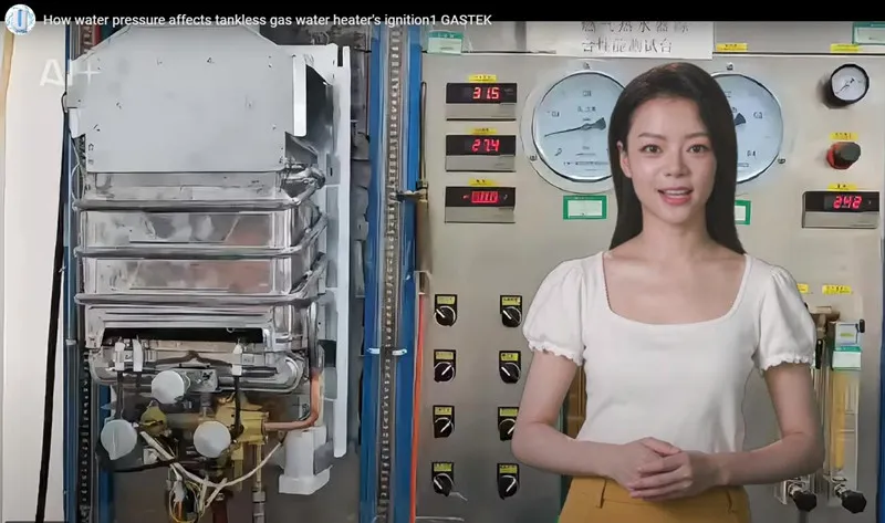 Conas a théann brú uisce i bhfeidhm ar adhaint téitheoir uisce gáis gan umar?